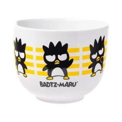 Silver Buffalo Badtz-maru Ceramic Ramen Bowl and Chopstick Set (Stripes)