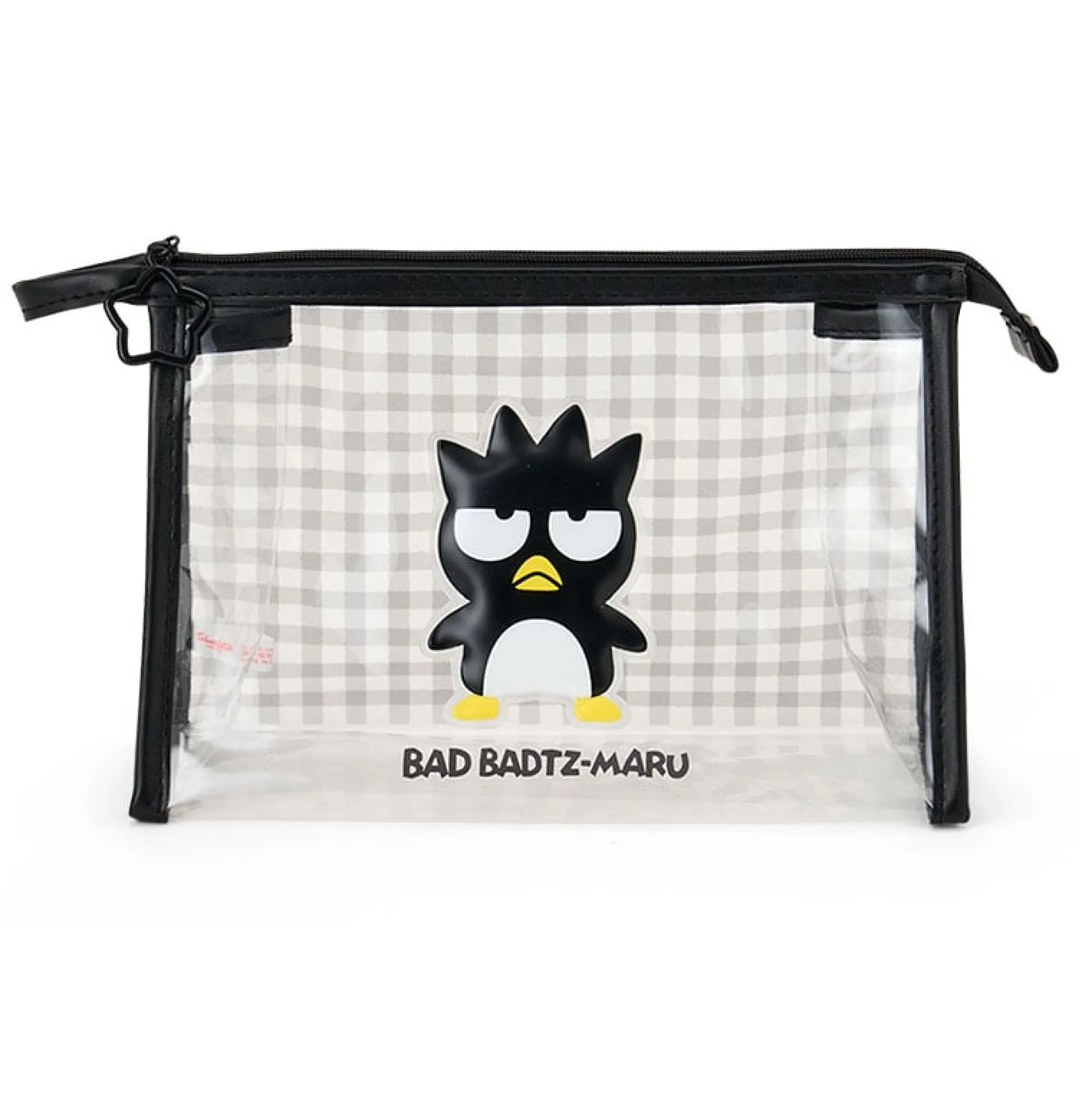 Japan Original Badtz-maru Clear Gingham Zipper Pouch
