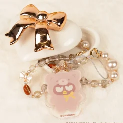 Hamee.com - Hamee US Badtz-maru Latte Bear Beaded Charm Mobile Phone Wrist Strap