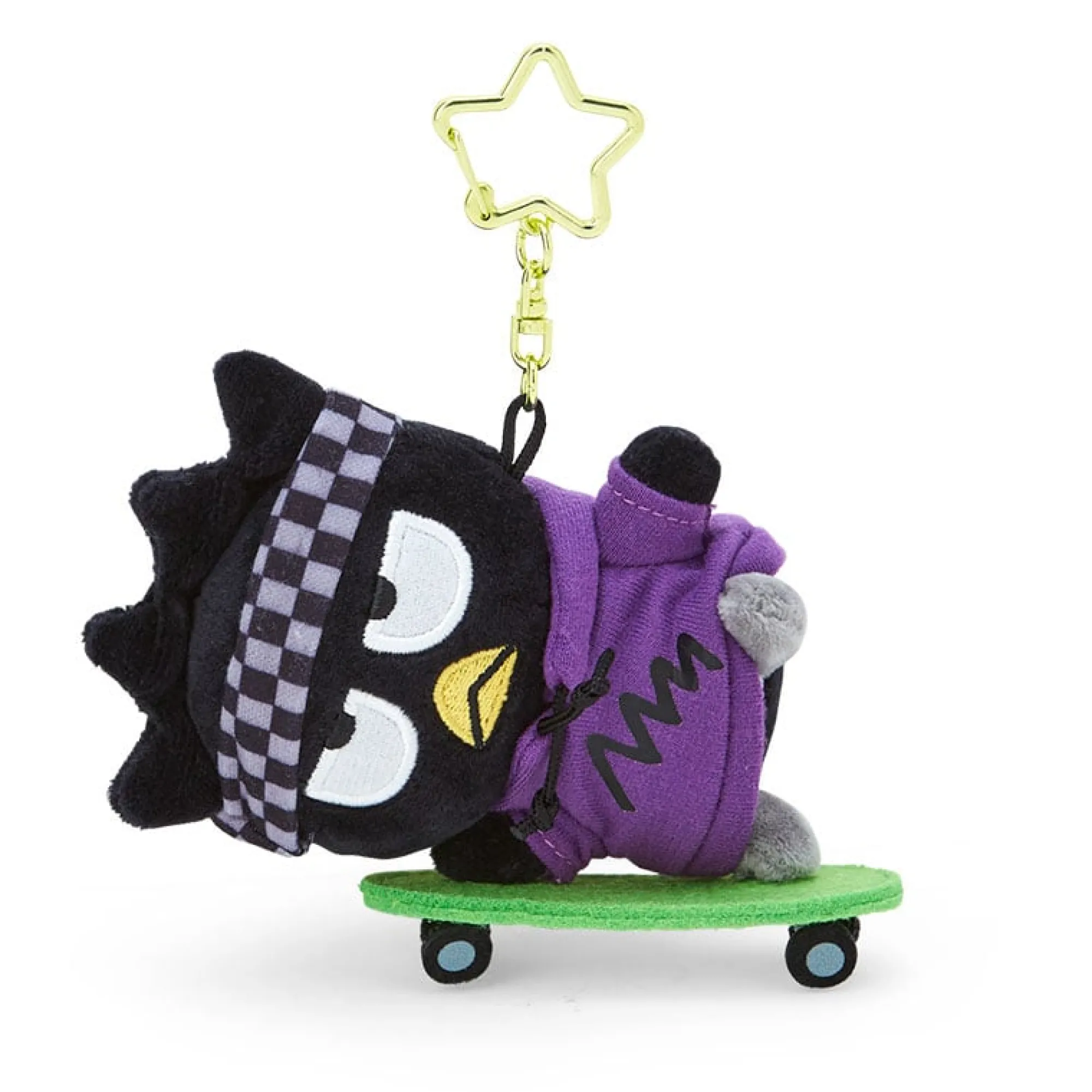 Japan Original Badtz-maru Plush Mascot Keychain (Sk8r Squad Series)