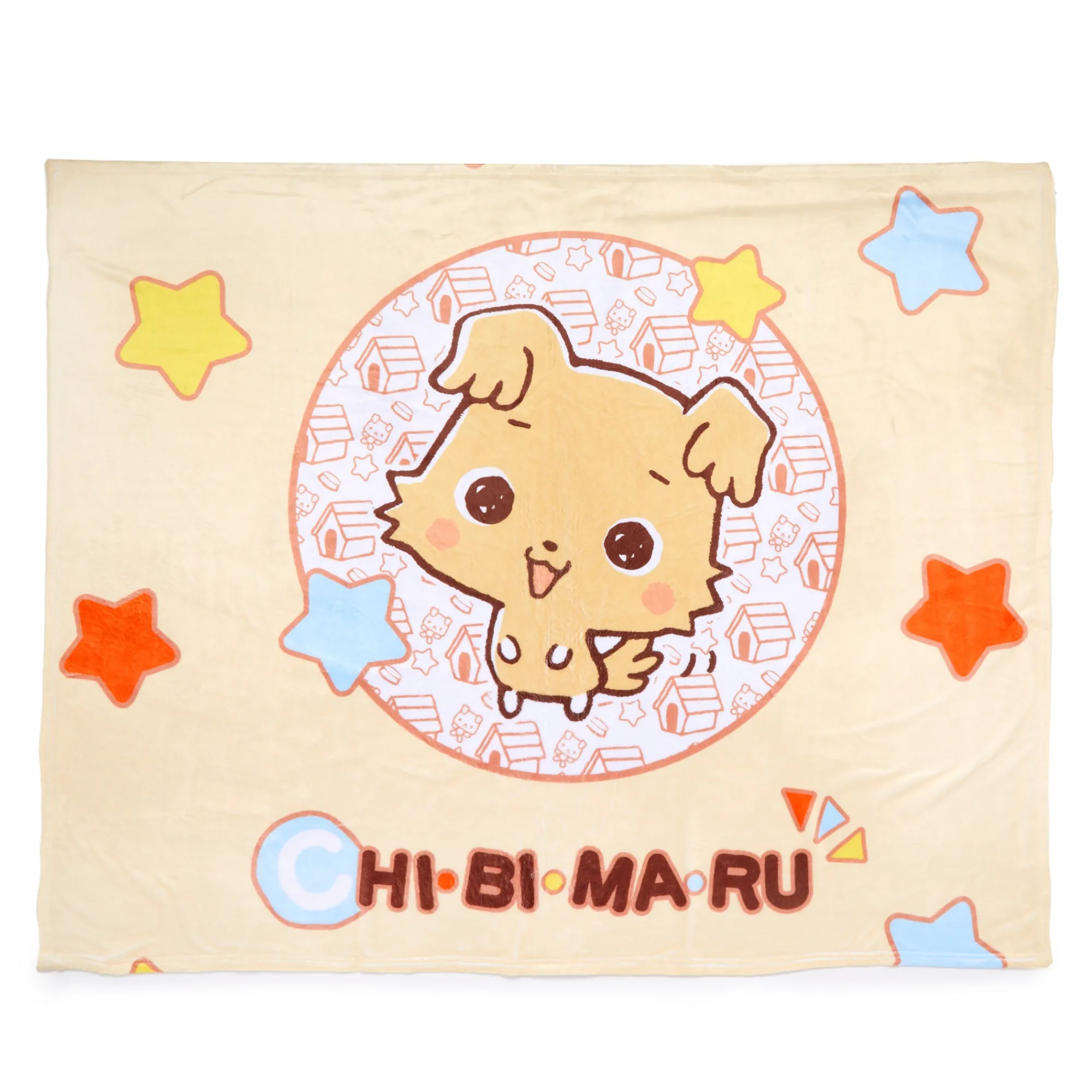 Printful Chibimaru Cheerful Pup Throw Blanket