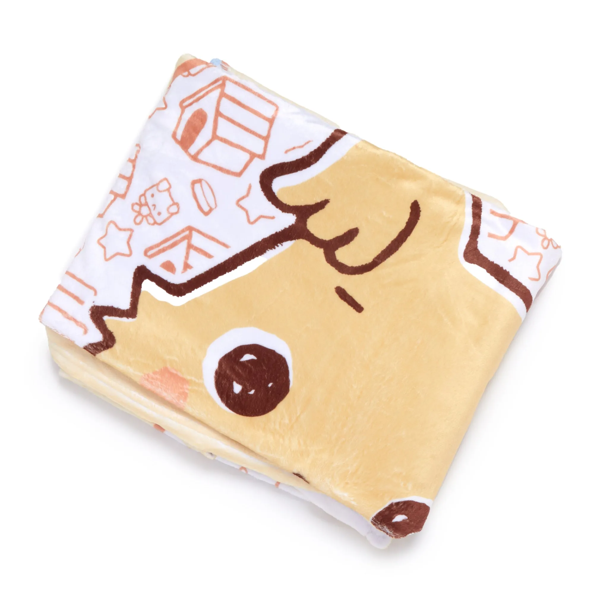 Printful Chibimaru Cheerful Pup Throw Blanket