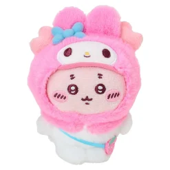 Japan Original Chiikawa x Sanrio Characters My Melody Plush Mascot Keychain (Furuhonya)