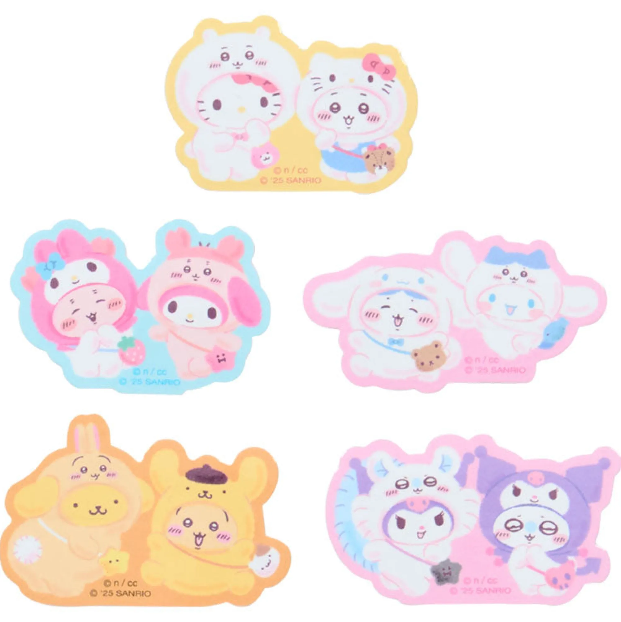 Japan Original Chiikawa x Sanrio Characters 32-pc Mini Sticker Pack