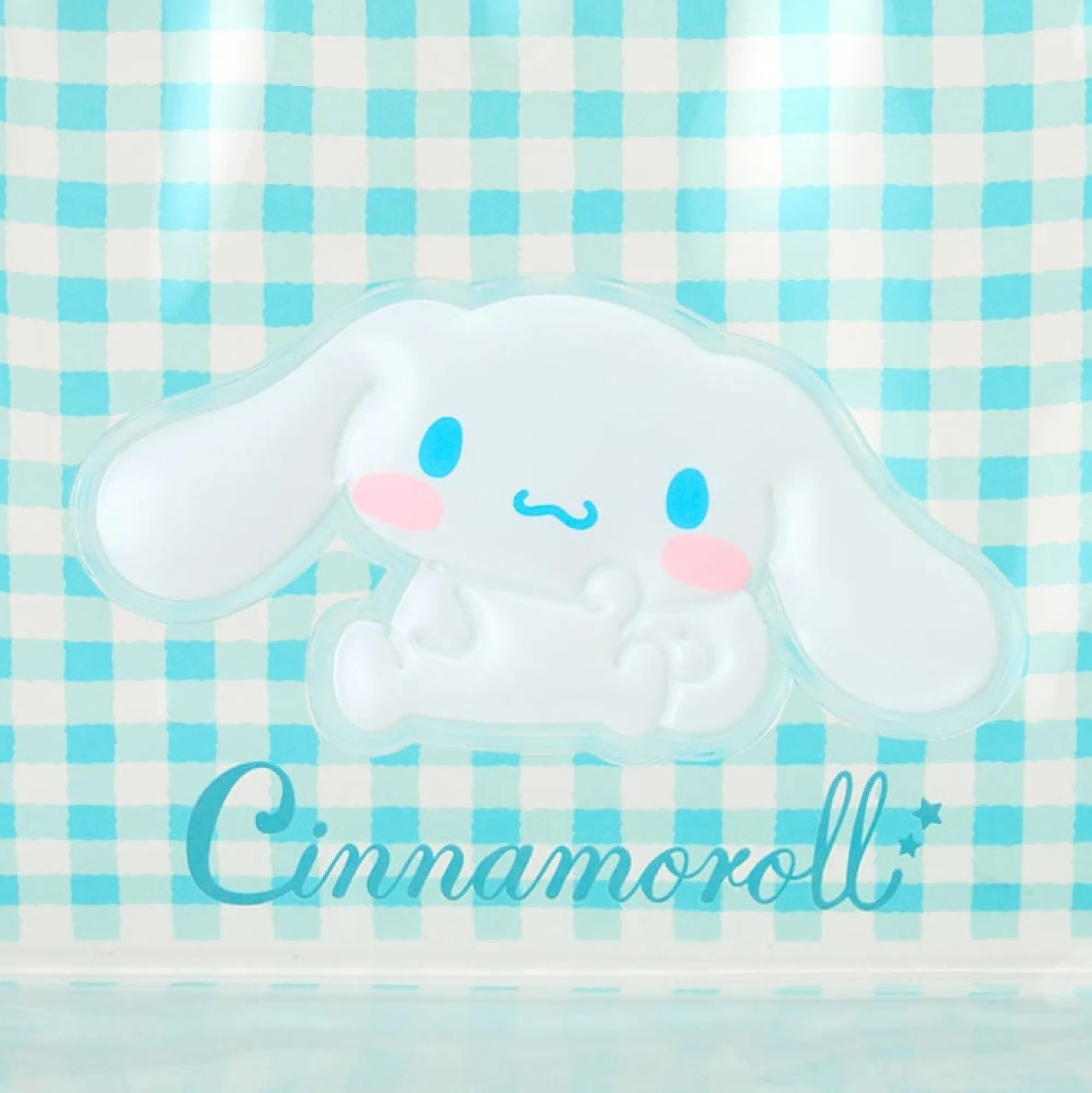 Japan Original Cinnamoroll Clear Gingham Zipper Pouch