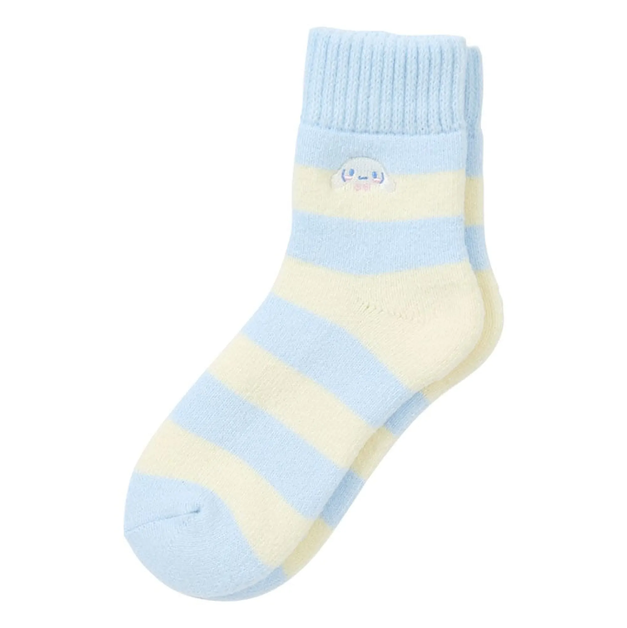 Japan Original Cinnamoroll Cozy Cuff Striped Lounge Socks