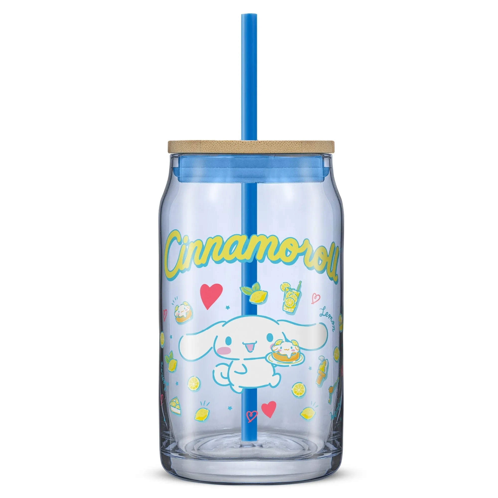 JoyJolt Cinnamoroll Favorite Flavor Lidded Glass Tumbler