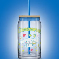 JoyJolt Cinnamoroll Favorite Flavor Lidded Glass Tumbler