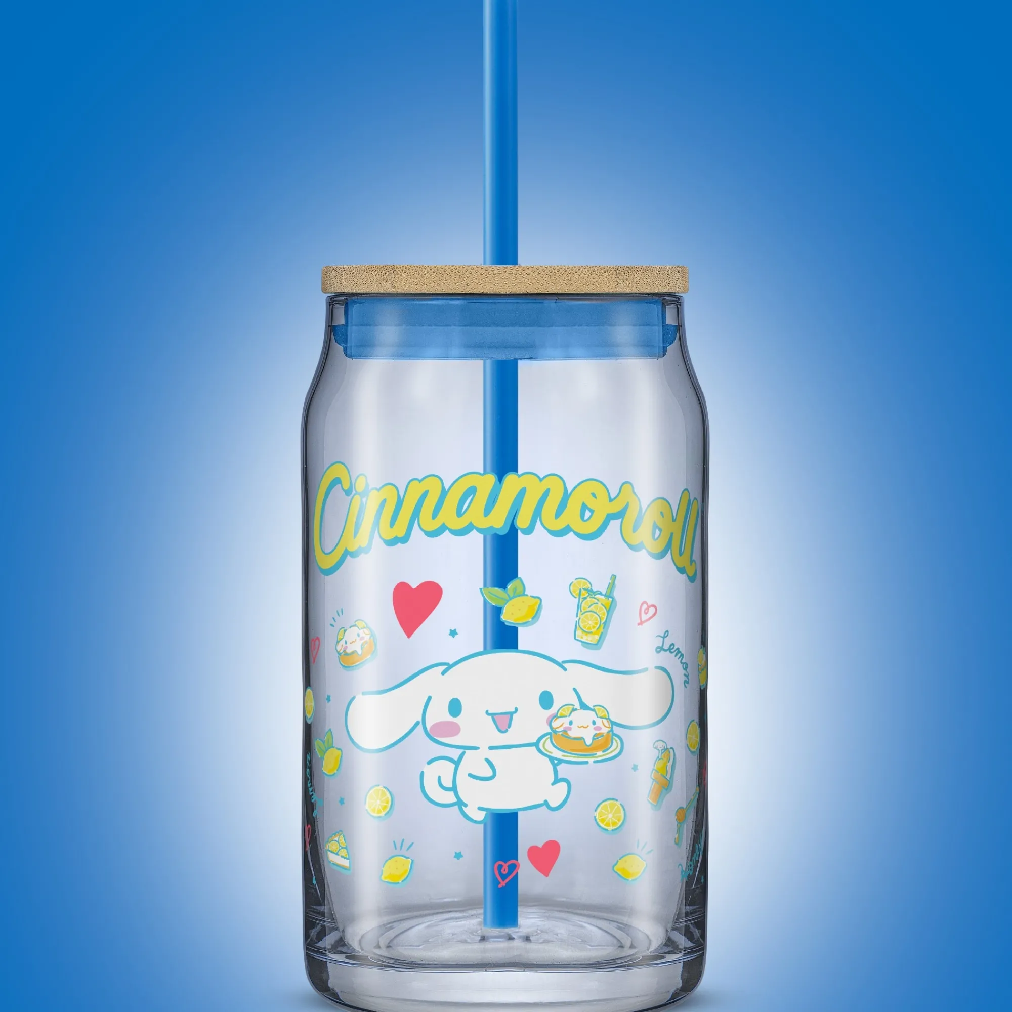JoyJolt Cinnamoroll Favorite Flavor Lidded Glass Tumbler