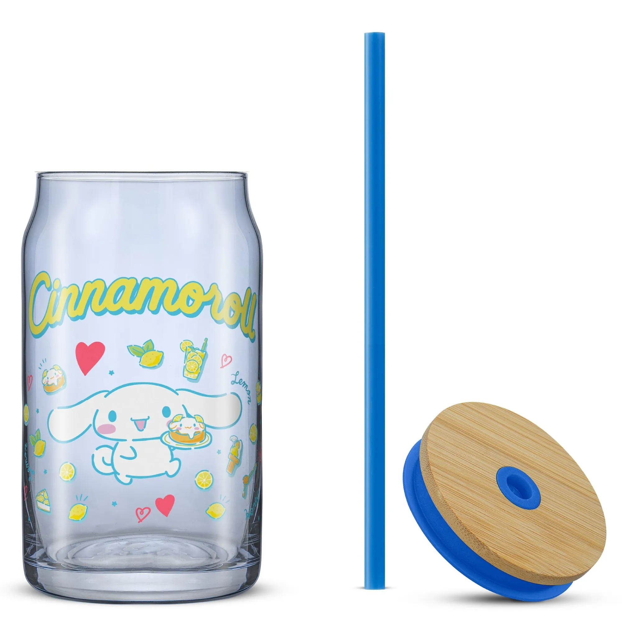 JoyJolt Cinnamoroll Favorite Flavor Lidded Glass Tumbler