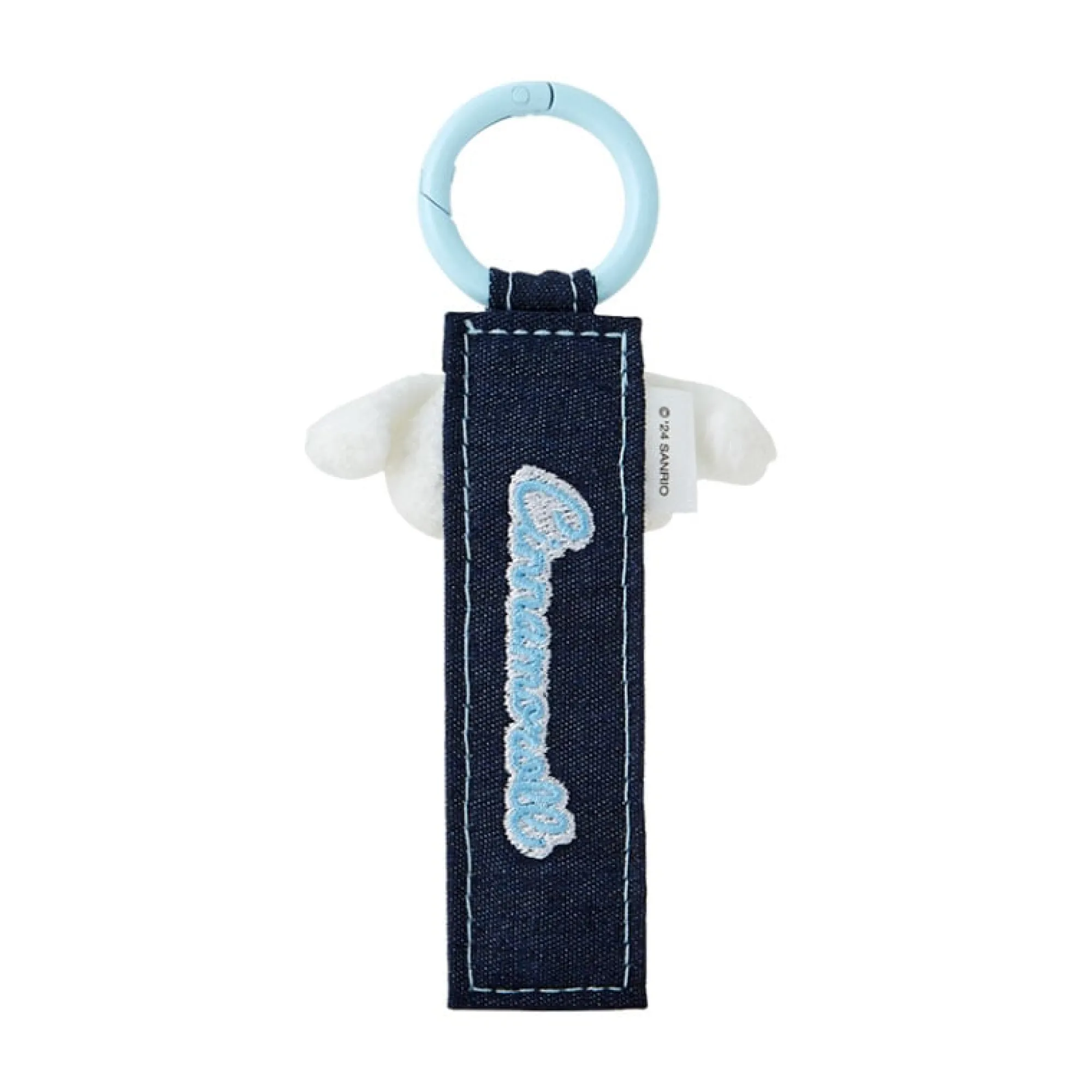 Japan Original Cinnamoroll Logo Keychain (Denim Patch Series)