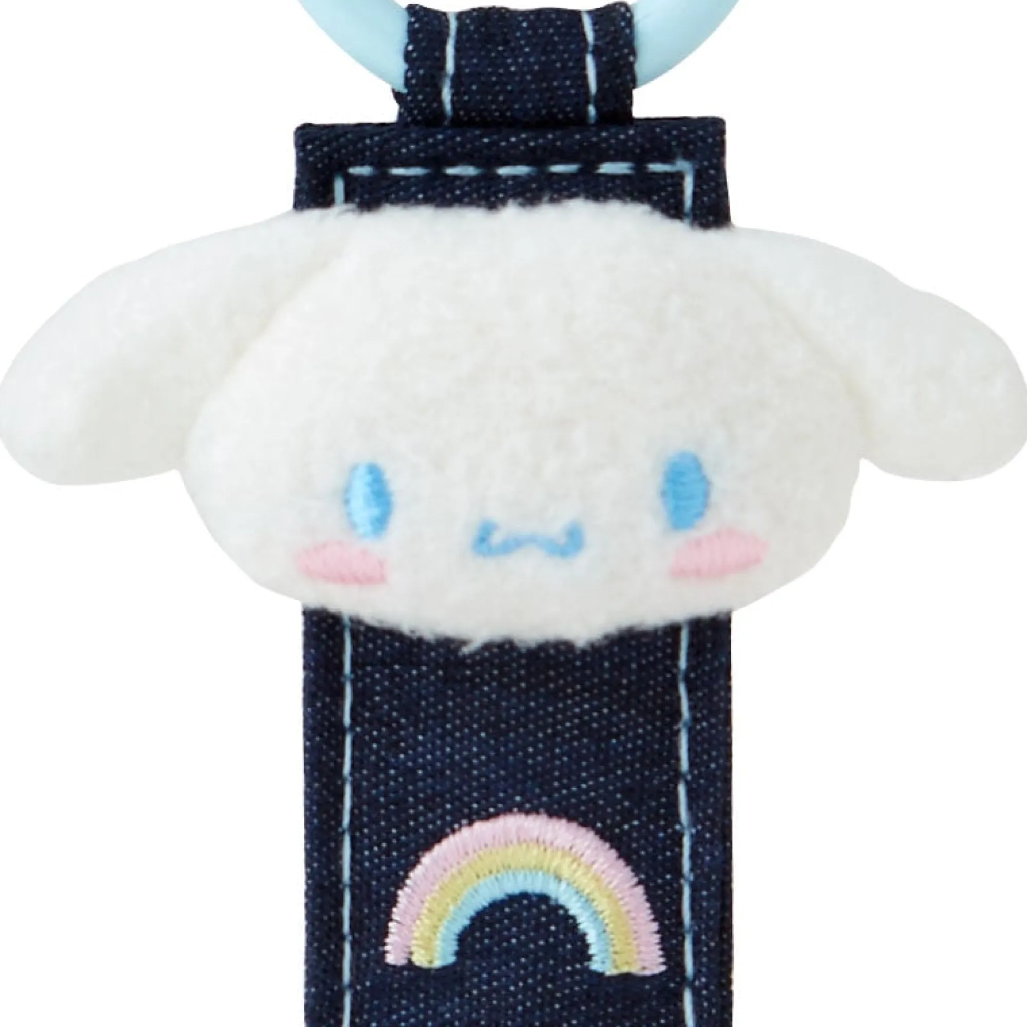 Japan Original Cinnamoroll Logo Keychain (Denim Patch Series)