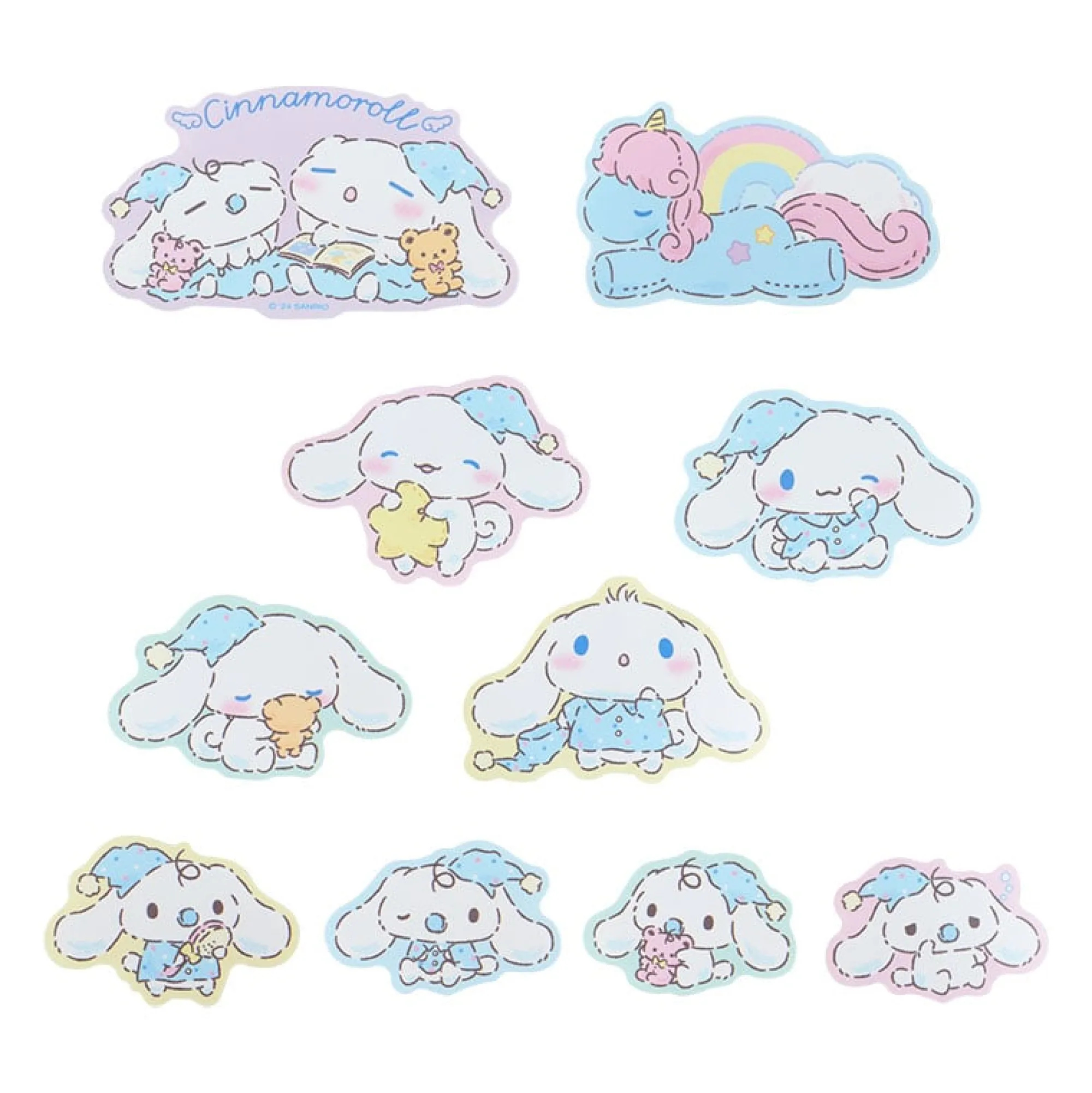 Japan Original Cinnamoroll 20-pc Mini Sticker Pack (Time for Bed Series)
