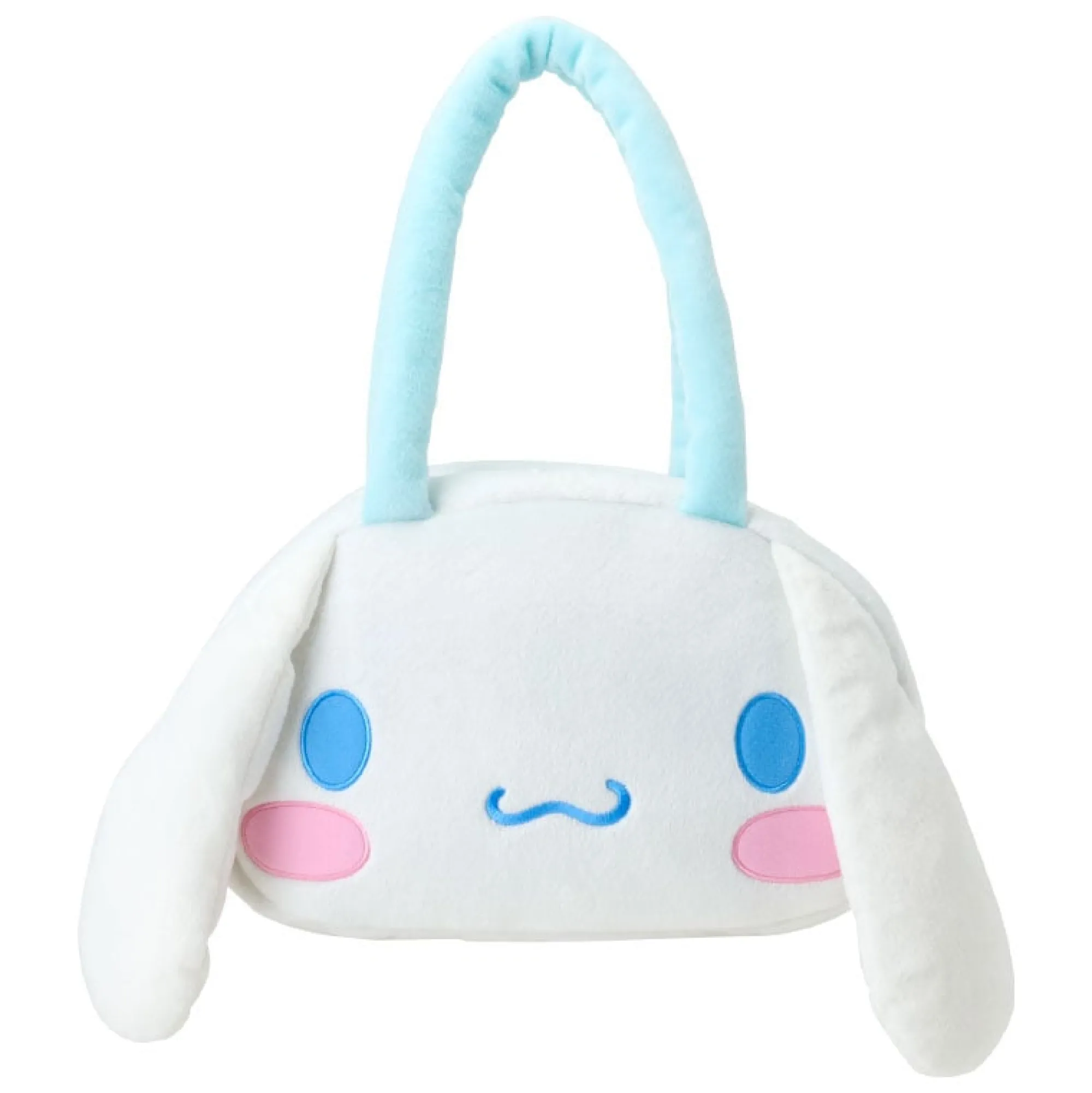 Japan Original Cinnamoroll Plush Face Tote Bag