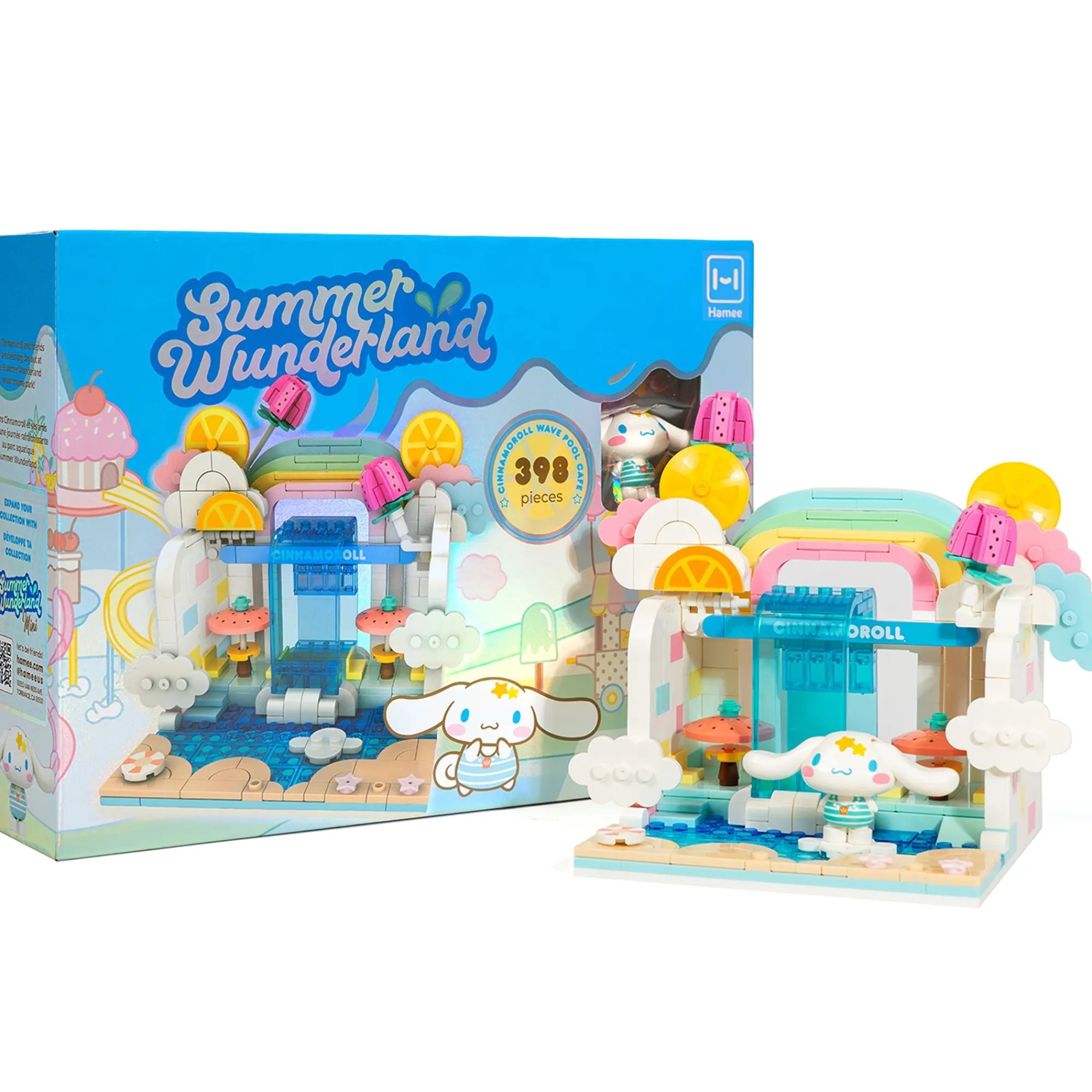 Hamee.com - Hamee US Cinnamoroll Summer Wunderland Theme Park Building Blocks (Wave Pool Café)