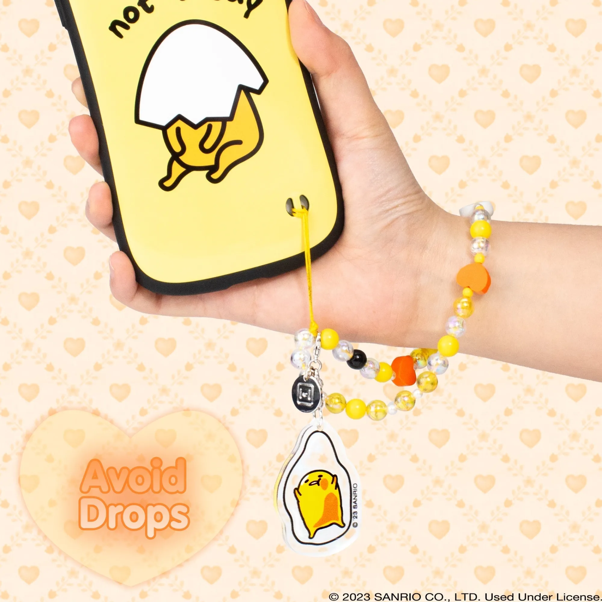 Hamee.com - Hamee US Gudetama Beaded Charm Mobile Phone Wrist Strap