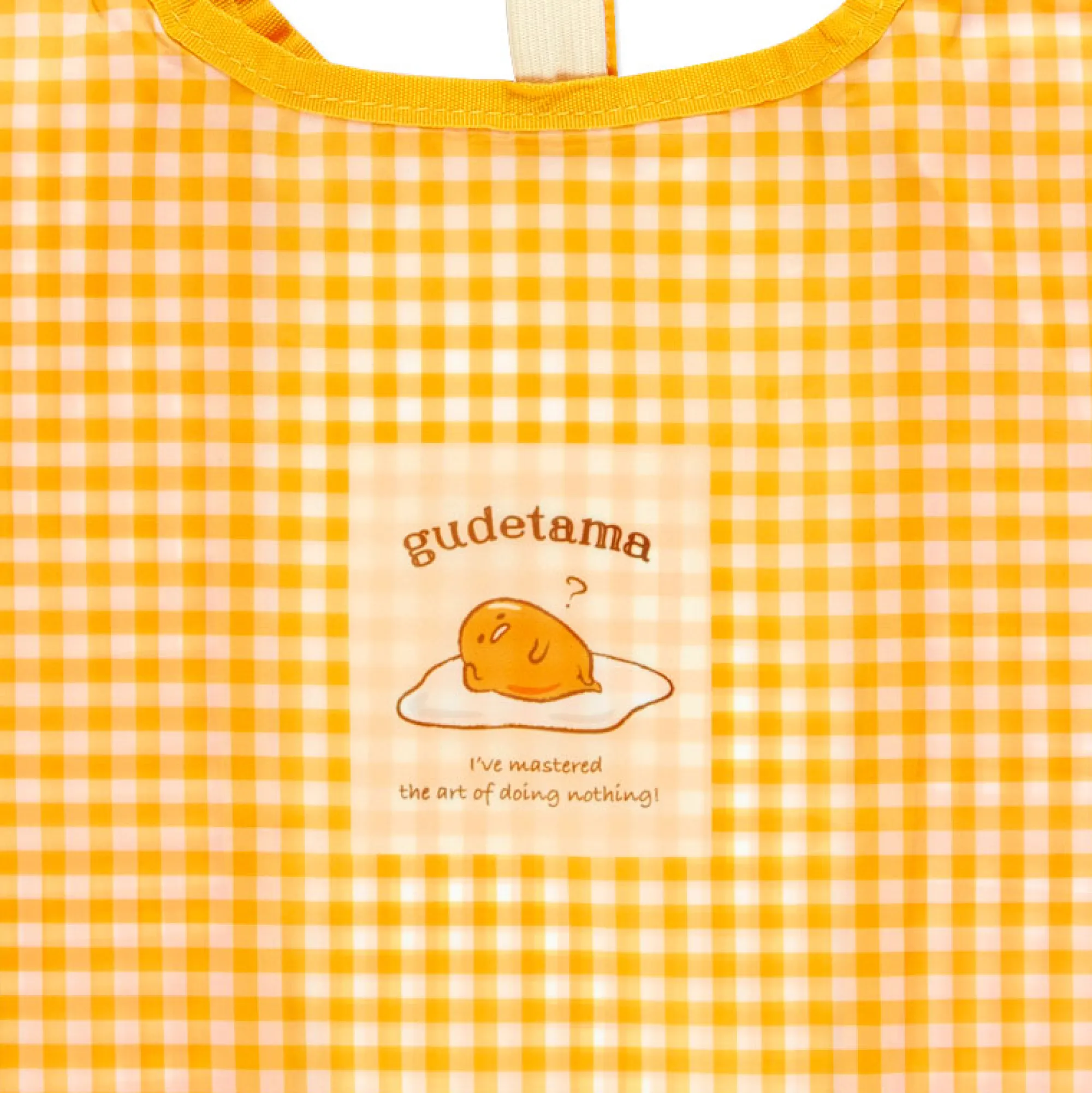 Japan Original Gudetama Gingham Reusable Tote Bag