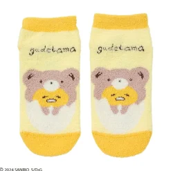 Japan Original Gudetama Teddy Bear Cozy Ankle Socks