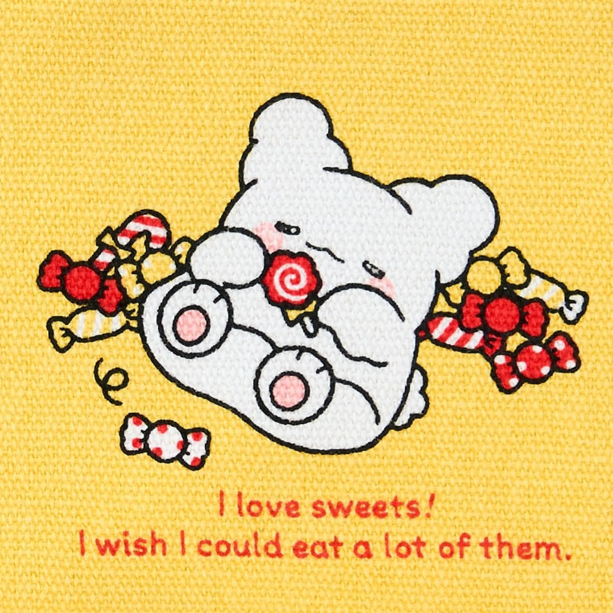 Japan Original Hanamaruobake Mini Zipper Pouch (I Love Sweets Series)