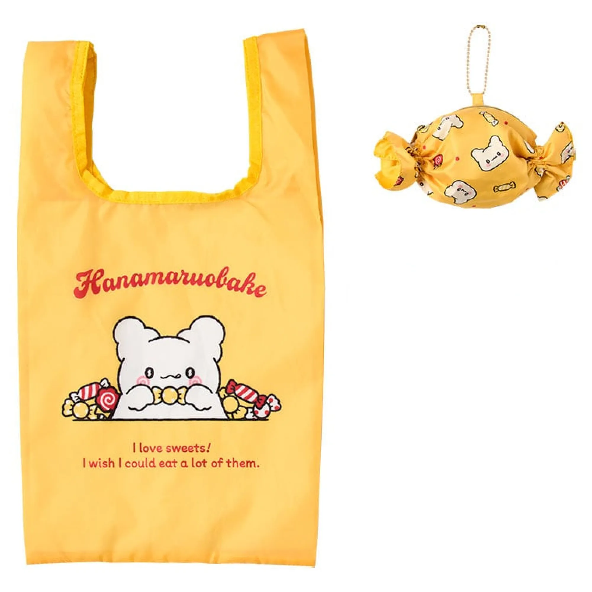 Japan Original Hanamaruobake Reusable Tote Bag (I Love Sweets Series)