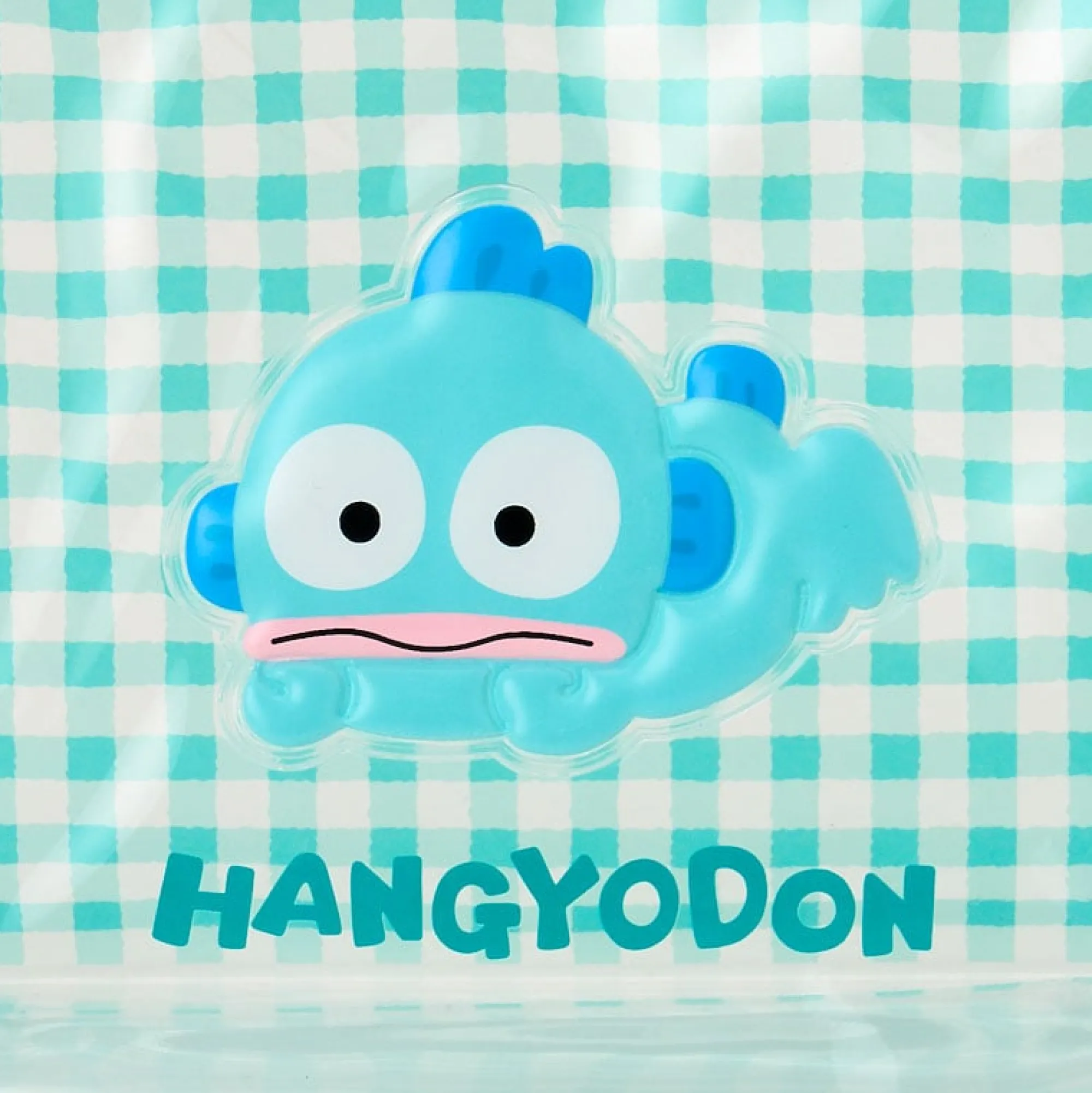 Japan Original Hangyodon Clear Gingham Zipper Pouch