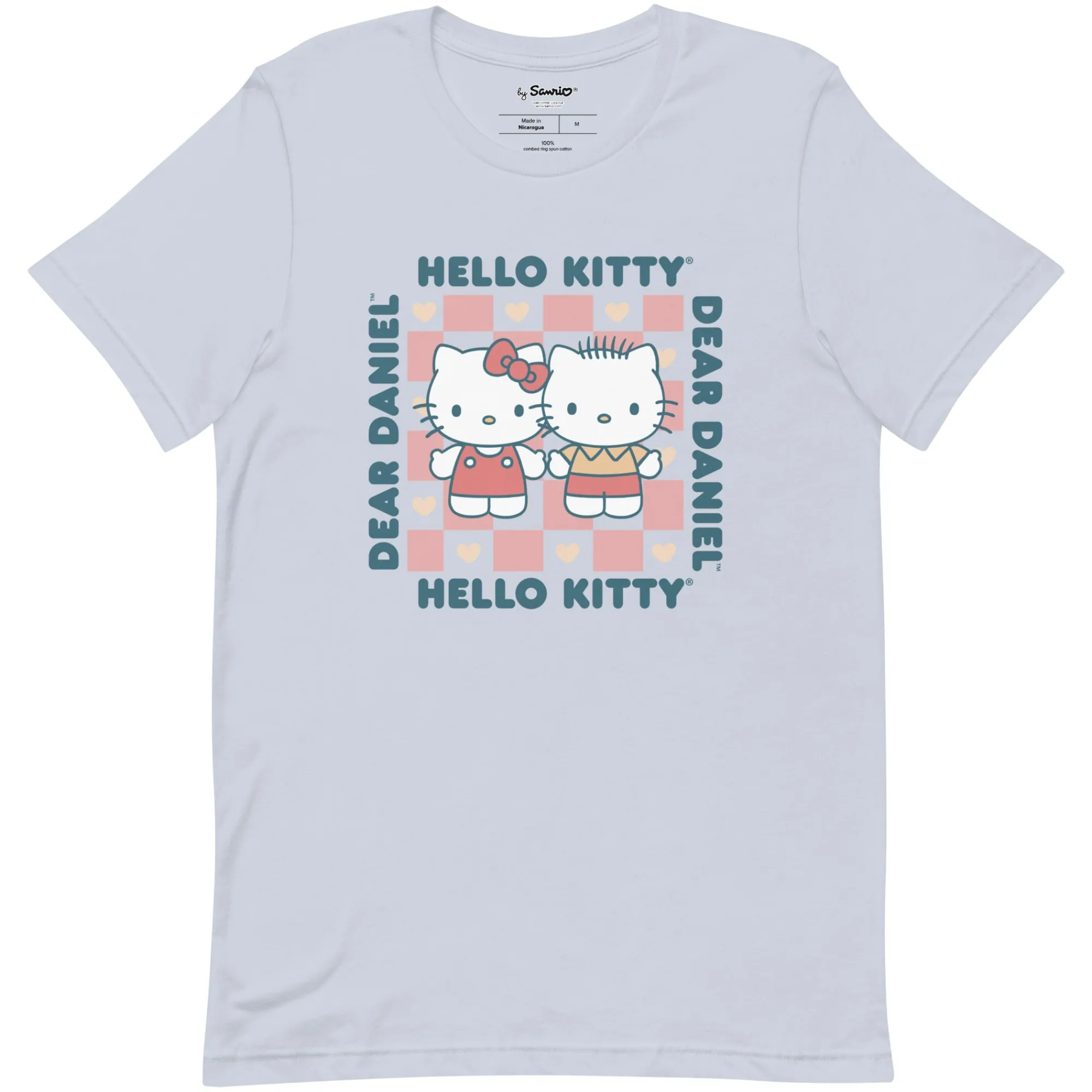 Printful Hello Kitty & Dear Daniel Checkerboard Tee