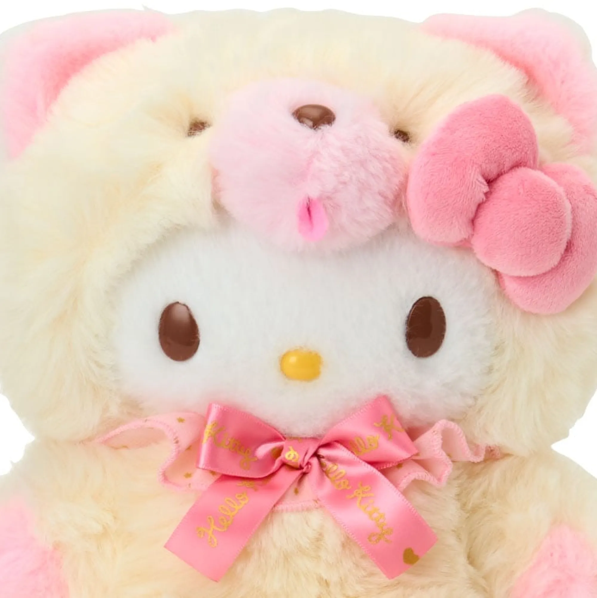 Japan Original Hello Kitty 10" Plush (Fluffy Teddy Bear Series)