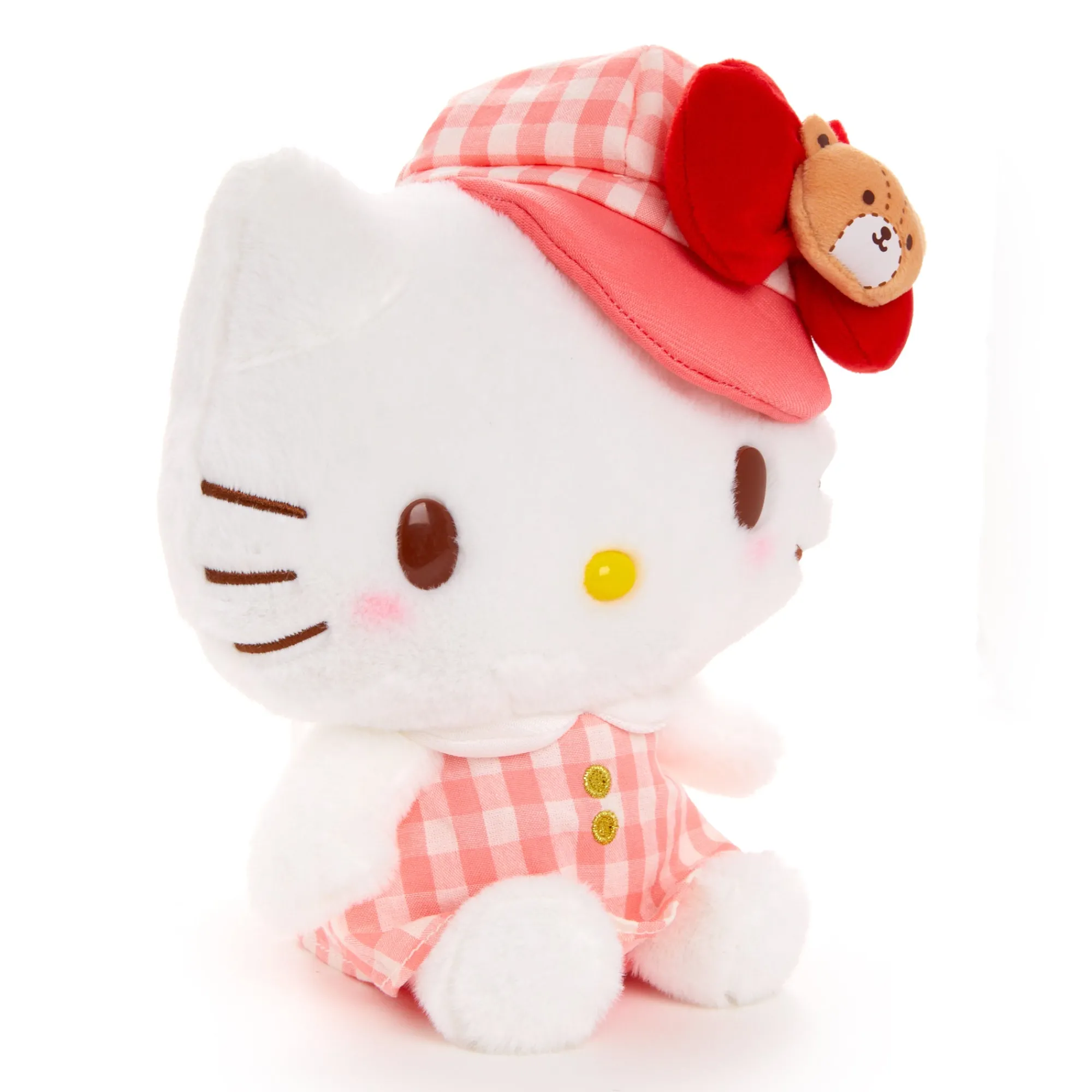NAKAJIMA CORPORATION Hello Kitty 8" Plush (Gingham Cap Series)
