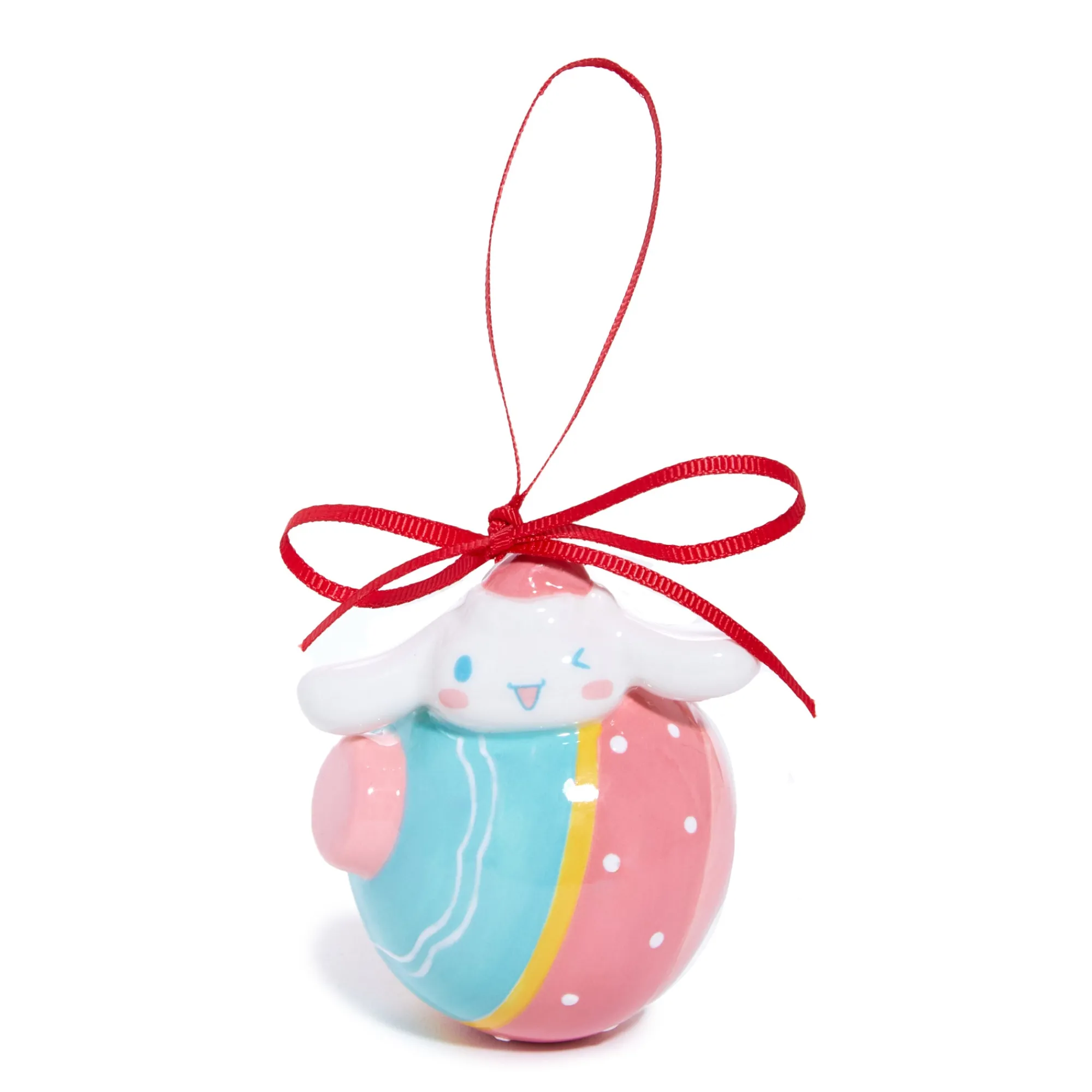 Blue Sky Clayworks Hello Kitty and Cinnamoroll 2-pc Holiday Ceramic Ornament Set (Pastel )