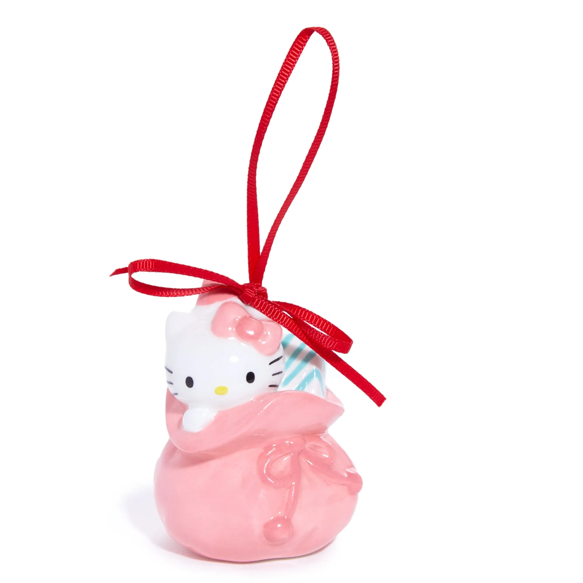 Blue Sky Clayworks Hello Kitty and Cinnamoroll 2-pc Holiday Ceramic Ornament Set (Pastel )