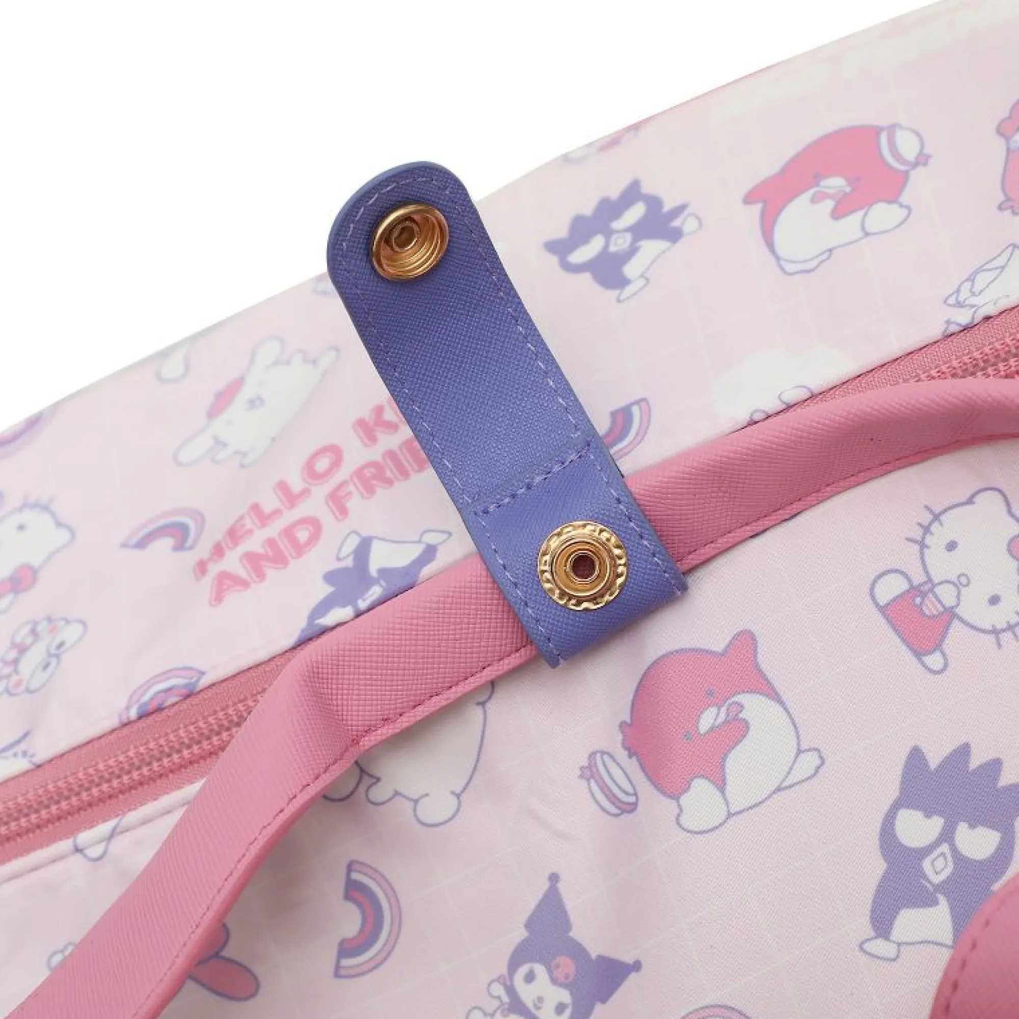 BIOWORLD Hello Kitty and Friends All-Over Print Rolling Duffle Bag