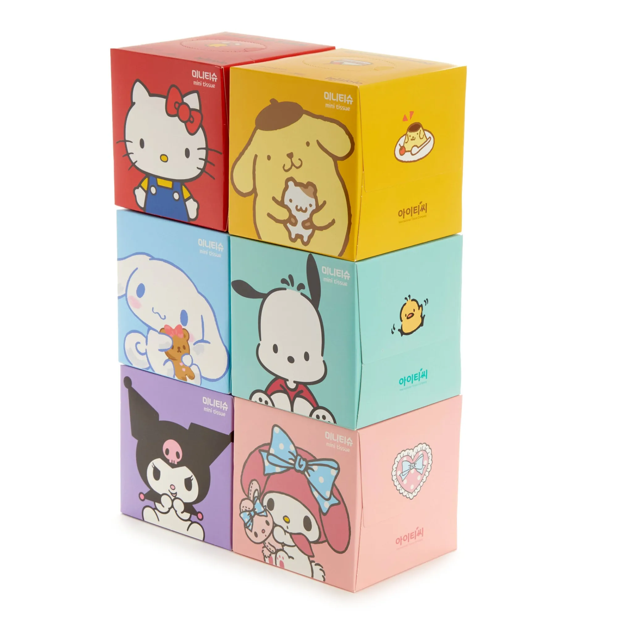 ITC Hello Kitty and Friends Facial 2-Ply Mini Tissue Boxes (Pack of 6)