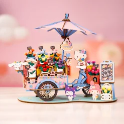 HANDS CRAFT Hello Kitty and Friends Flower Cart 3D Wooden Puzzle