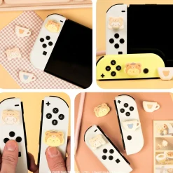 Hamee.com - Hamee US Hello Kitty and Friends Latte Bear Nintendo Switch Grip Caps (Cinnamoroll + Pompompurin)