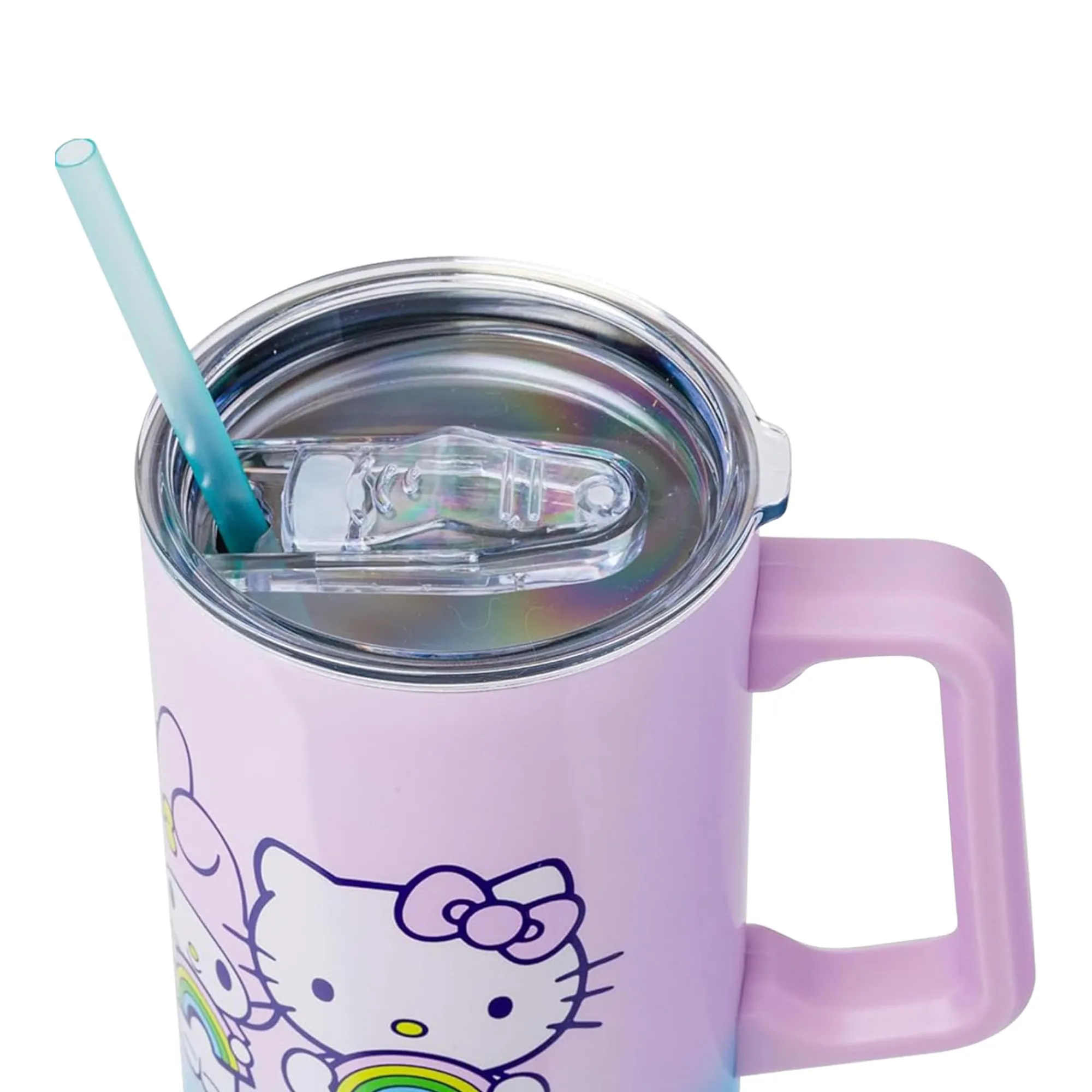 Silver Buffalo Hello Kitty and Friends 40oz Stainless Steel Travel Tumbler (Rainbow)