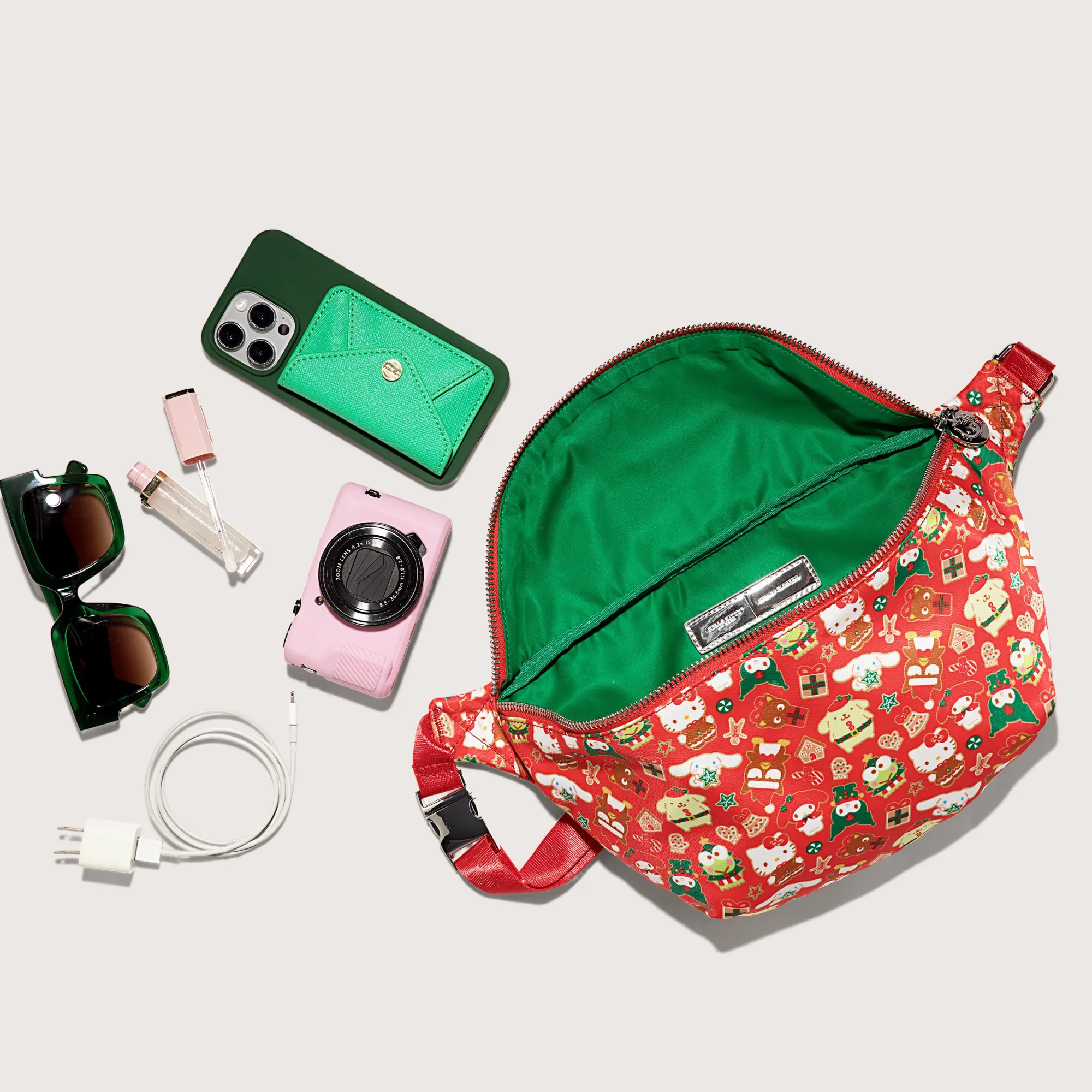 STONEY CLOVER LANE Hello Kitty and Friends x Holiday Jumbo Fanny Pack