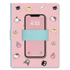 Studio Oh! Hello Kitty and Friends x Pink Pinstripe Casey Notebook with Phone Loop