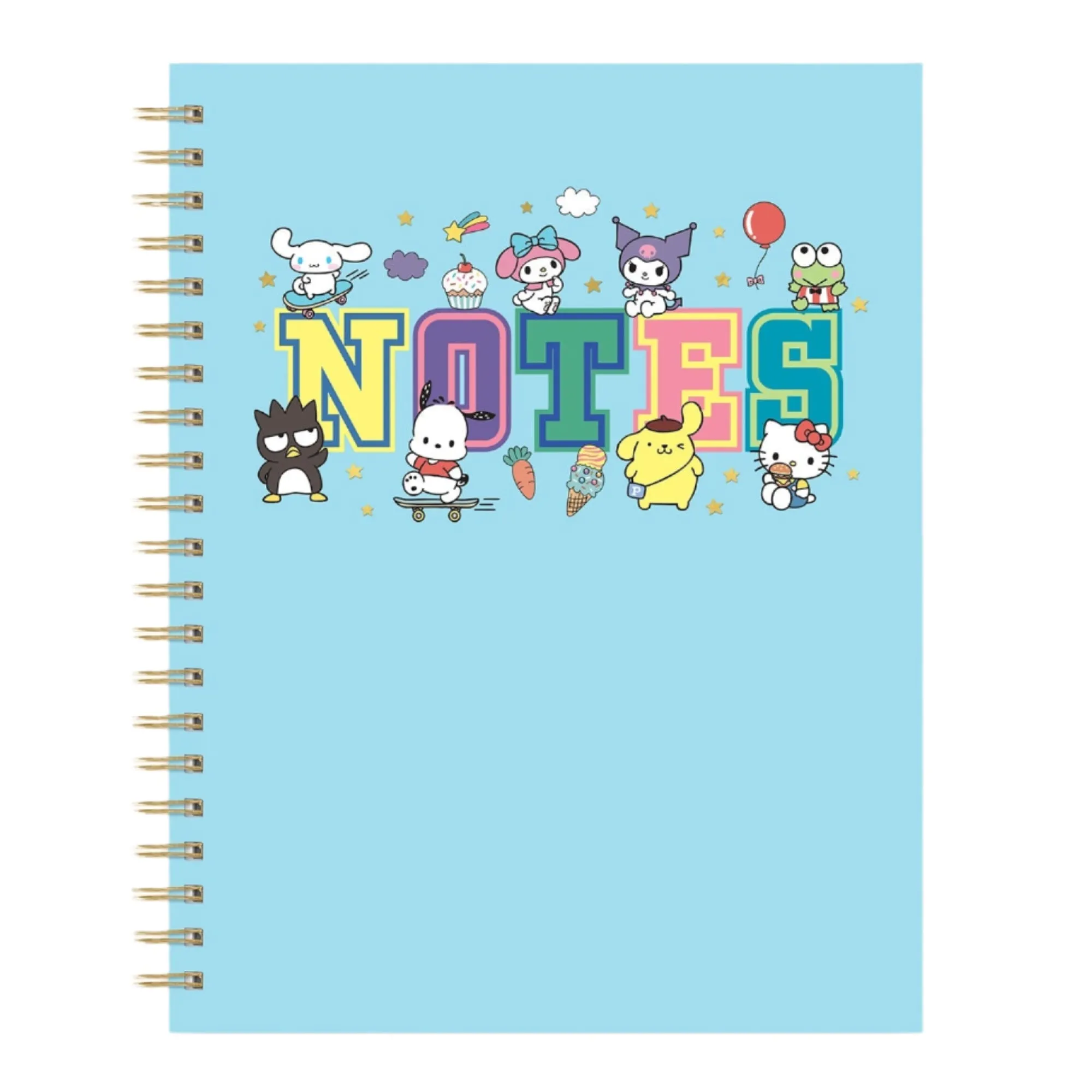 Studio Oh! Hello Kitty and Friends x College Letters Blue Extra-Large Spiral Notebook