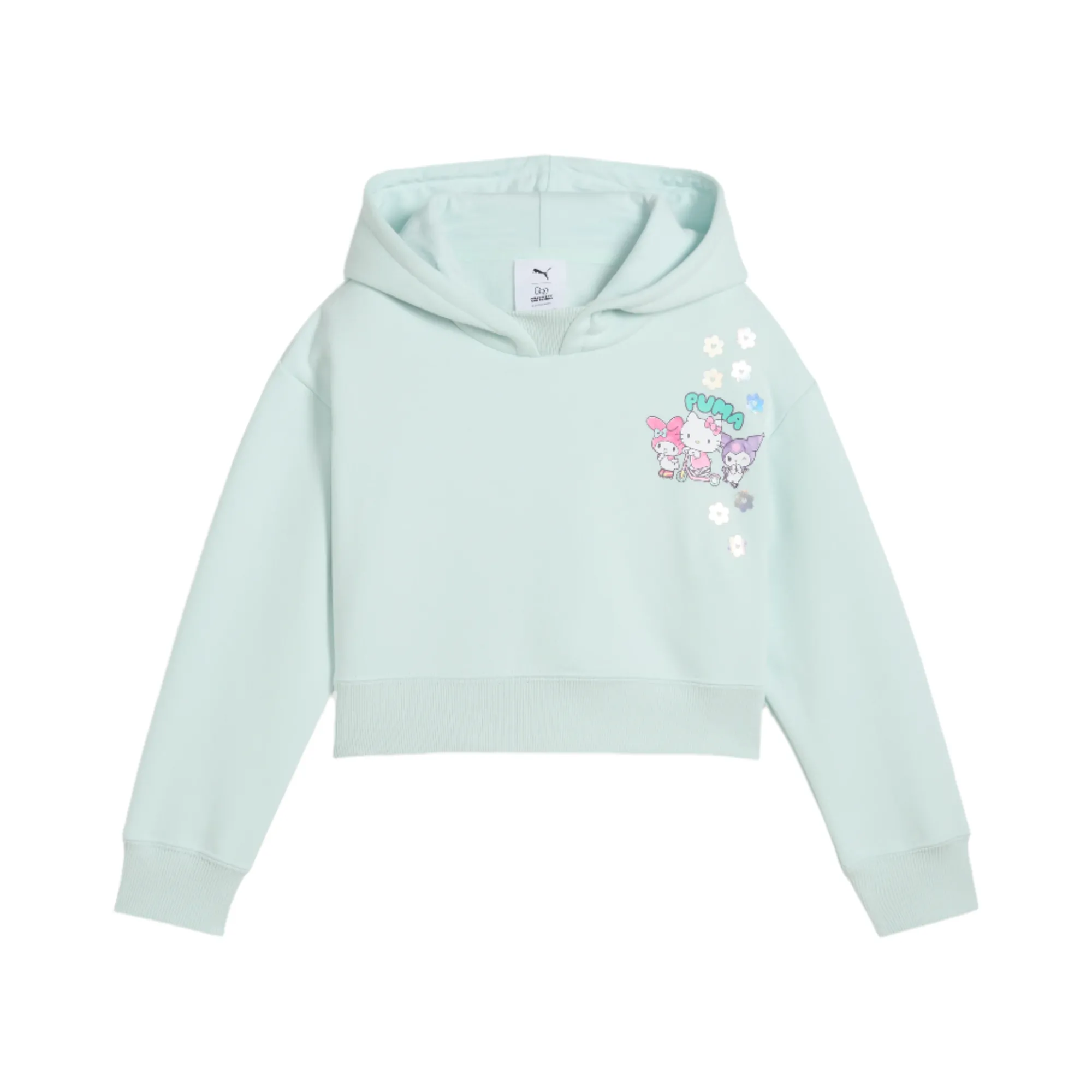 Kids PUMA Hello Kitty and Friends x Kids Relaxed Cropped Graphic Hoodie