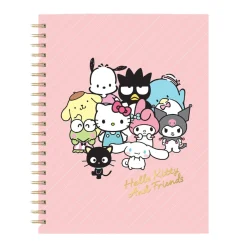 Studio Oh! Hello Kitty and Friends x Pink Pinstripe Extra-Large Spiral Notebook