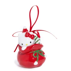 Blue Sky Clayworks Hello Kitty and Kuromi 2-pc Holiday Ceramic Ornament Set (Red)