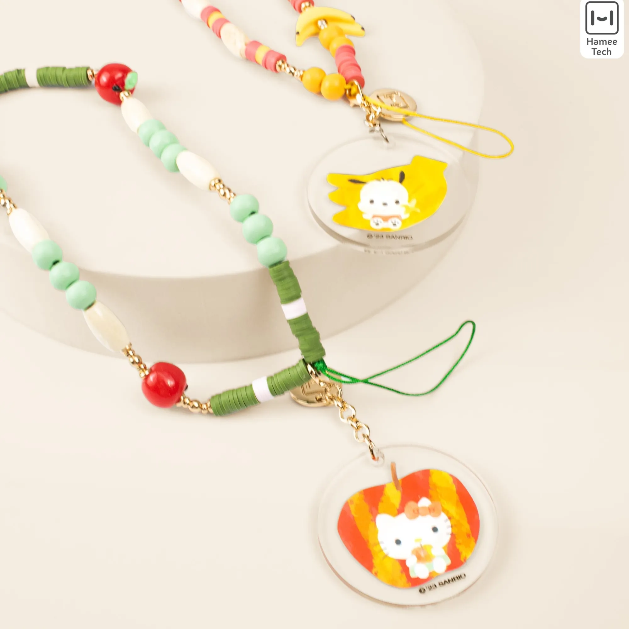 Hamee.com - Hamee US Hello Kitty Apple Beaded Charm Mobile Phone Wrist Strap