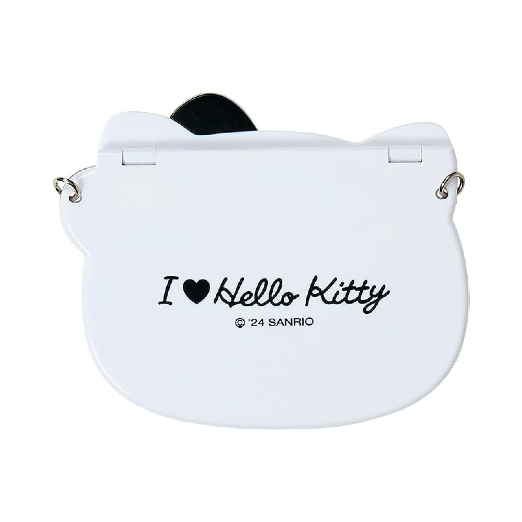 Japan Original Hello Kitty Black Compact Mirror (I Love Hello Kitty Series)