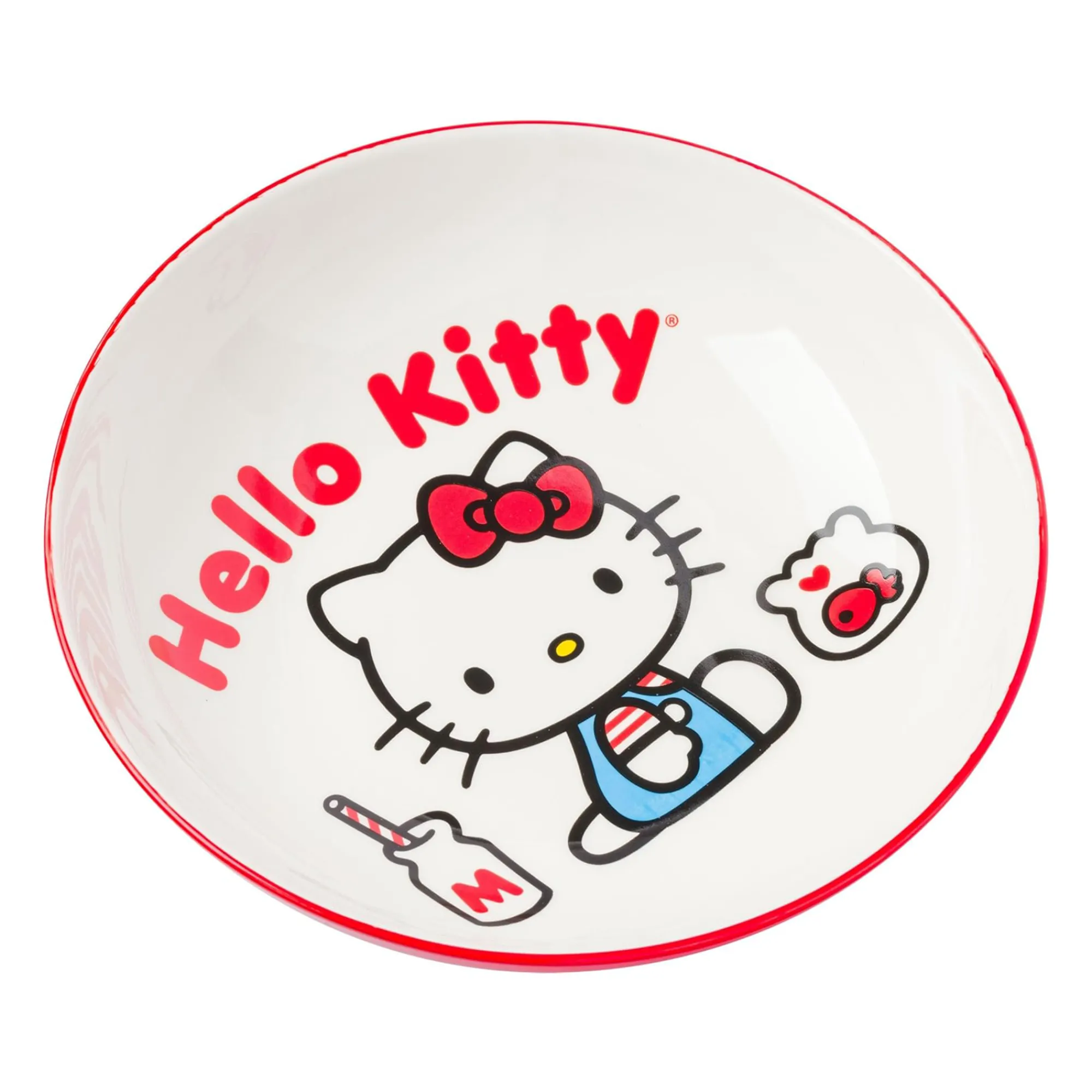 Silver Buffalo Hello Kitty Ceramic Dinner Bowl (Classic Milk Bottle)
