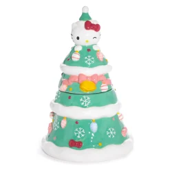 Blue Sky Clayworks Hello Kitty Ceramic Holiday Tree Cookie Jar