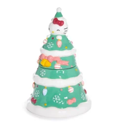 Blue Sky Clayworks Hello Kitty Ceramic Holiday Tree Cookie Jar