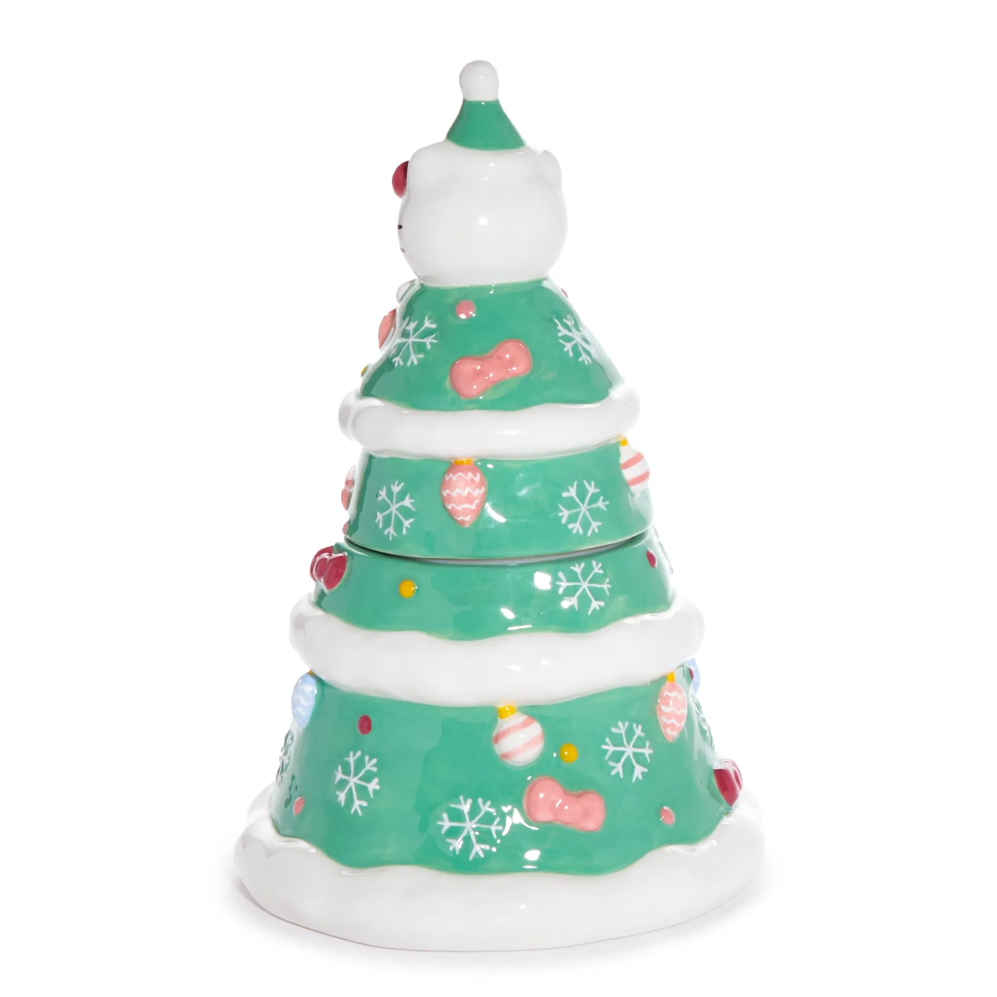 Blue Sky Clayworks Hello Kitty Ceramic Holiday Tree Cookie Jar