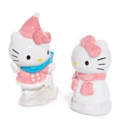 Blue Sky Clayworks Hello Kitty Ceramic Holiday Salt & Pepper Set (Snow Play)