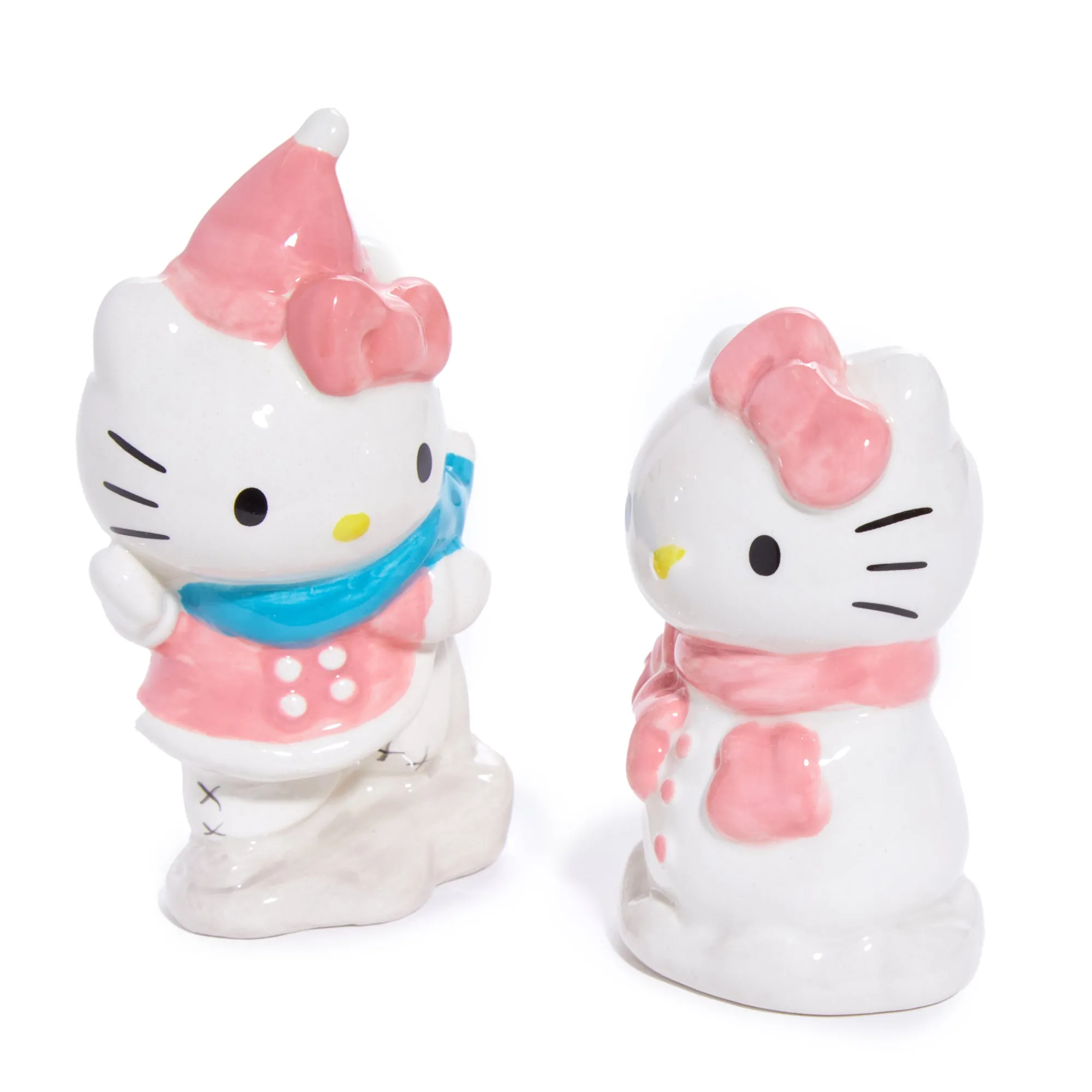 Blue Sky Clayworks Hello Kitty Ceramic Holiday Salt & Pepper Set (Snow Play)