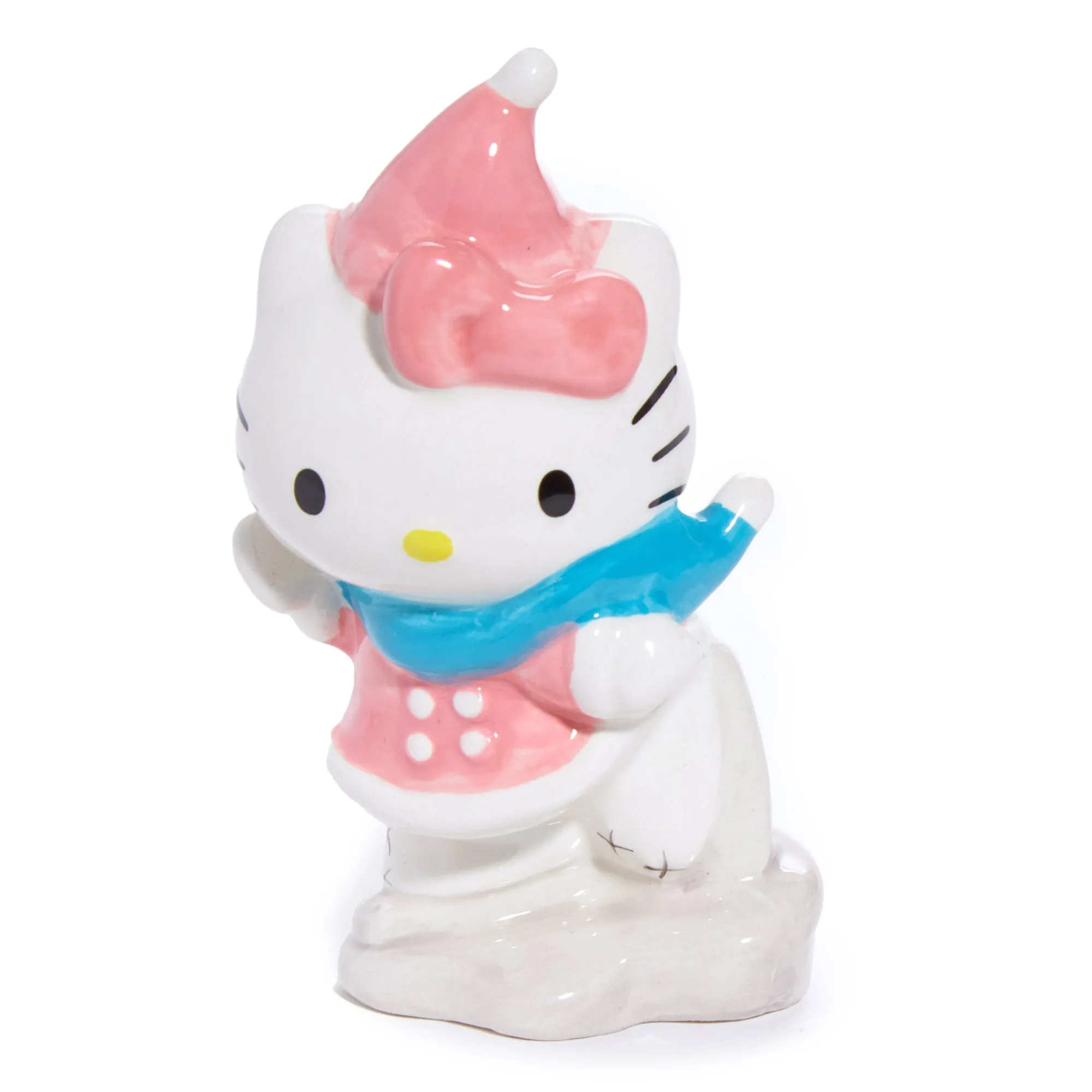 Blue Sky Clayworks Hello Kitty Ceramic Holiday Salt & Pepper Set (Snow Play)